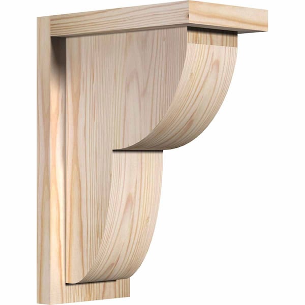 Ekena Millwork Crestline Smooth Corbel w/Backplate, Douglas Fir, 5 1/2"W x 10"D x 14"H COR06X10X14CRE01SDF - main